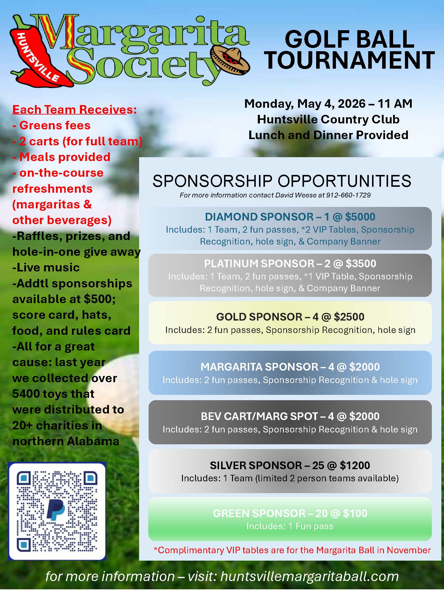 Margarita Society Golf Ball Tournament